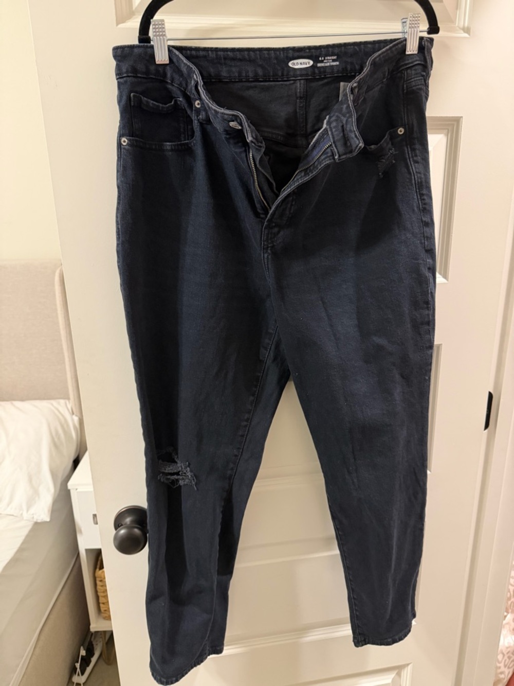 Old Navy Black O.G. Straight High-Rise Jeans